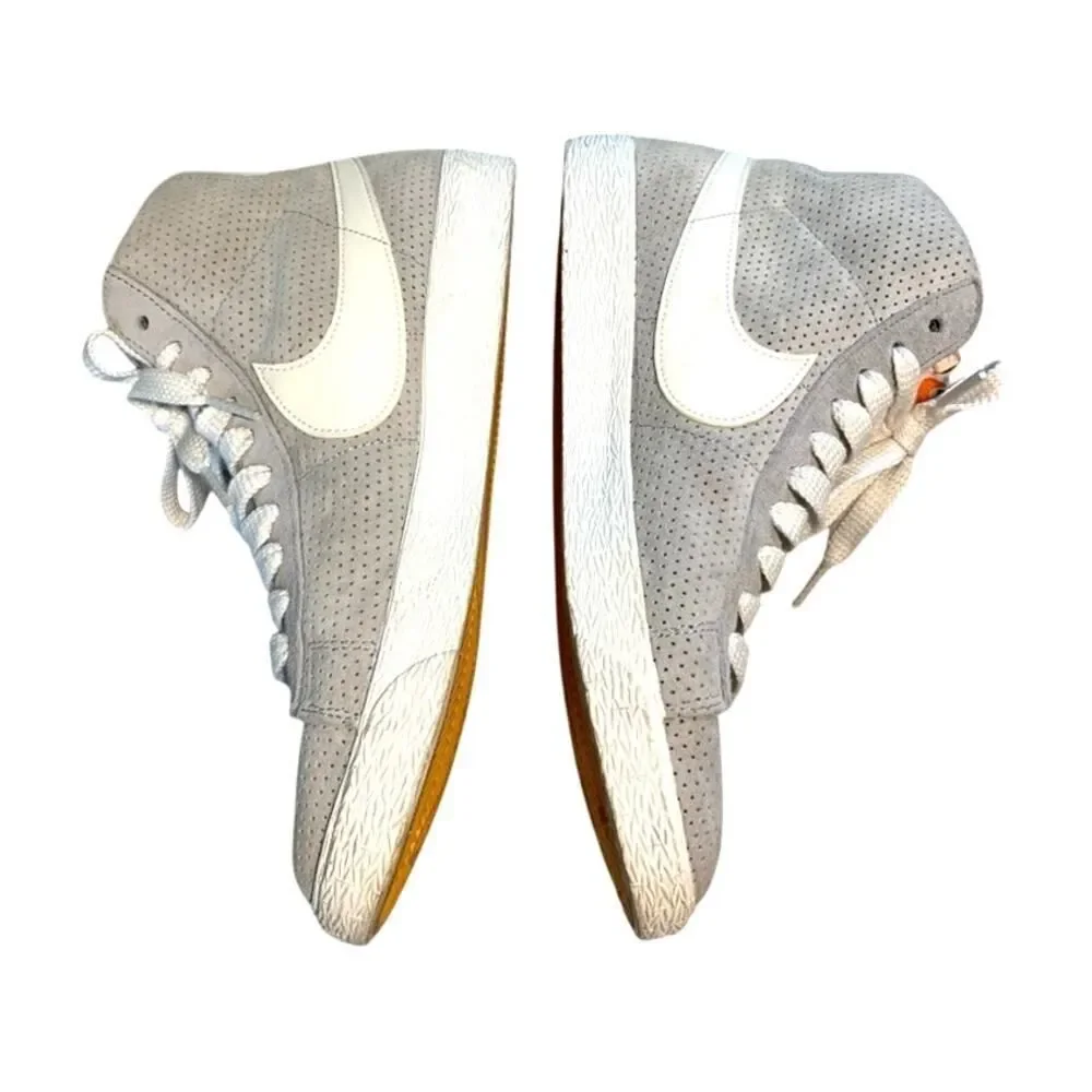 Nike Blazer Vintage Mid Womens Gray Suede Retro Sneaker Athletic Trainer 8.5